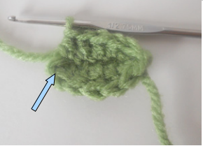 When you finish your round, slip stitch with first chain of the row.